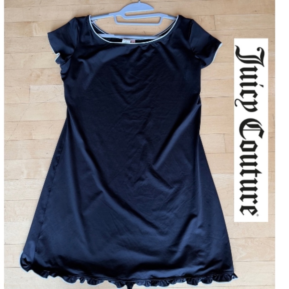 Juicy Couture Black/white stretch dress/coverup, L,  CB2529